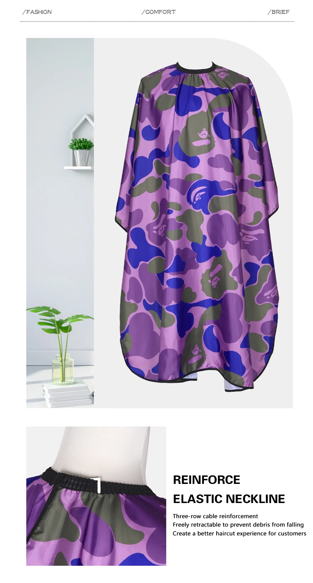 New Barber Hairdresser Camouflage Aprons Anti static Haircut Capes Professional Barbershop Waterproof Aprons Shawls Salon Tool