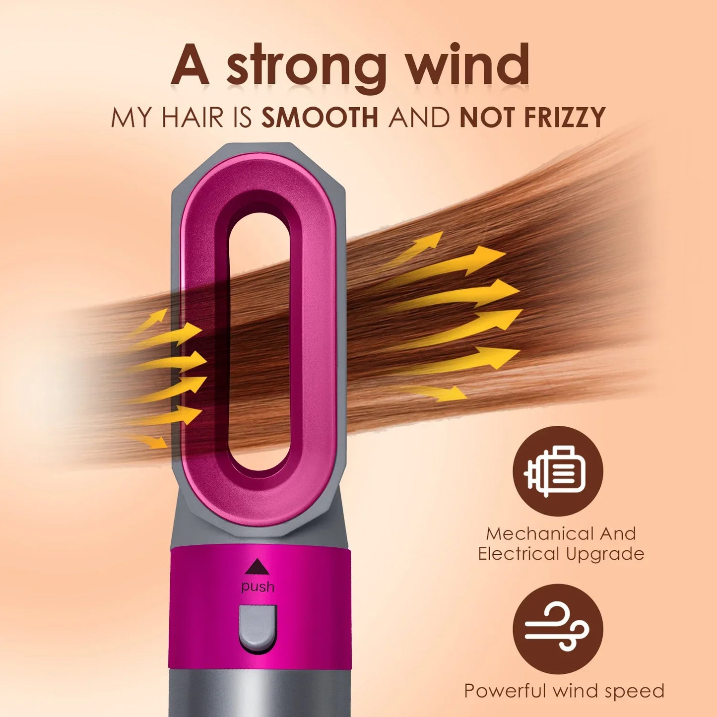 Xiaomi 5 in 1 Hair Dryer Hot Air Brush Comb Set Professional Curling Iron Hair Straightener Styling Tool For Airwrap Hair Dryer
