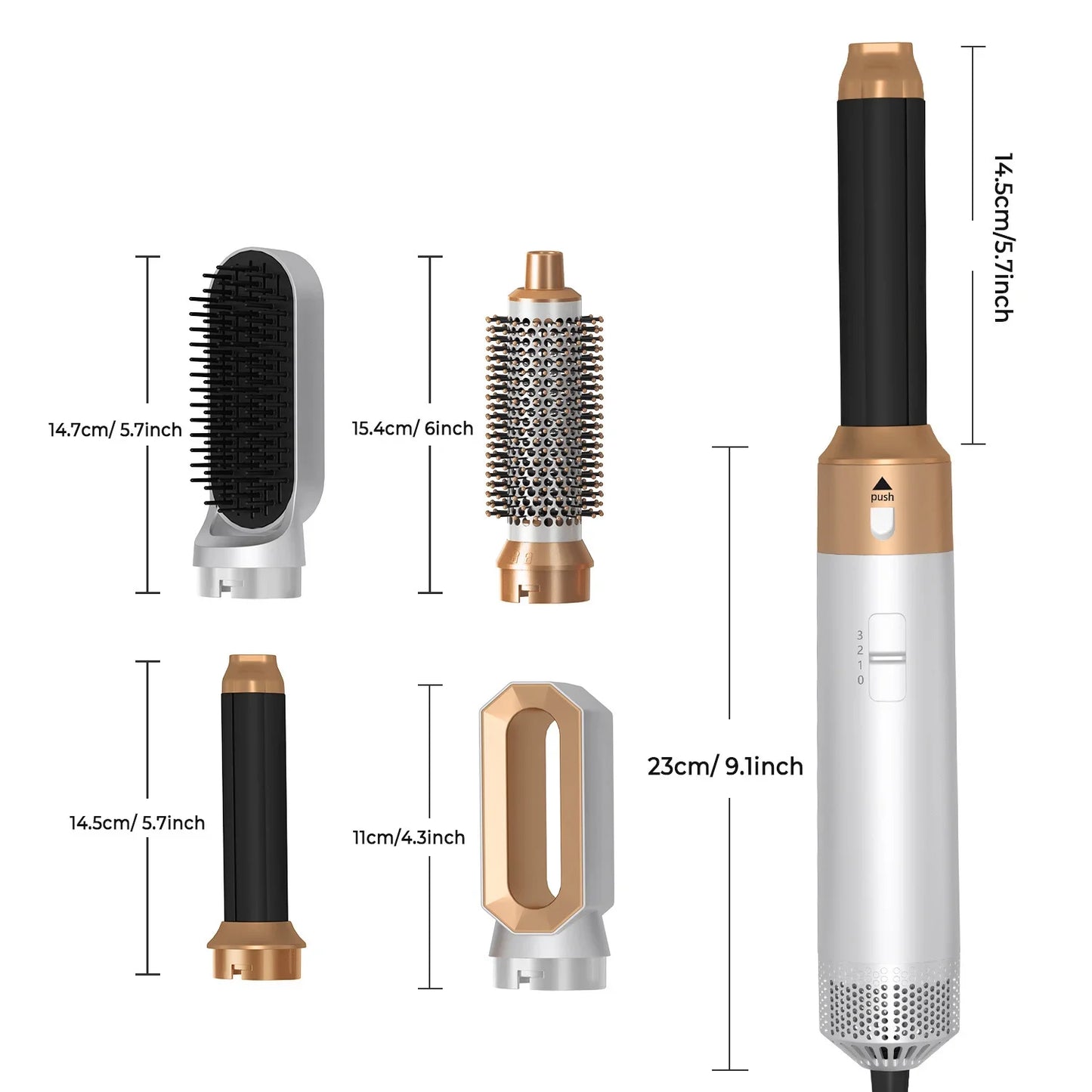 Xiaomi 5 in 1 Hair Dryer Hot Air Brush Comb Set Professional Curling Iron Hair Straightener Styling Tool For Airwrap Hair Dryer
