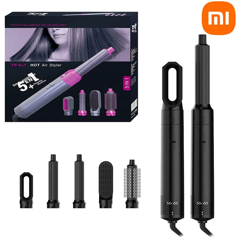 Xiaomi 5 in 1 Hair Dryer Hot Air Brush Comb Set Professional Curling Iron Hair Straightener Styling Tool For Airwrap Hair Dryer