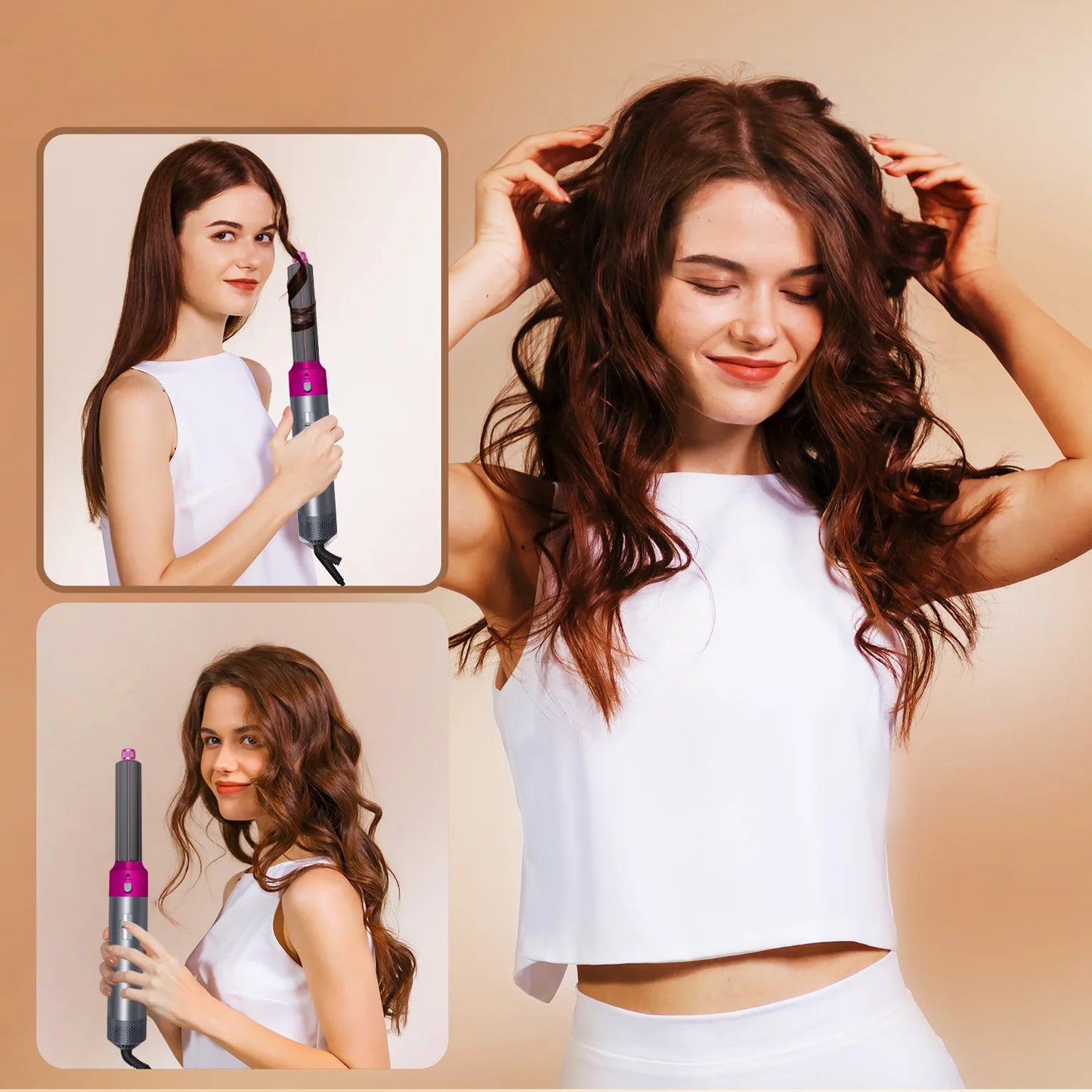 Xiaomi 5 in 1 Hair Dryer Hot Air Brush Comb Set Professional Curling Iron Hair Straightener Styling Tool For Airwrap Hair Dryer