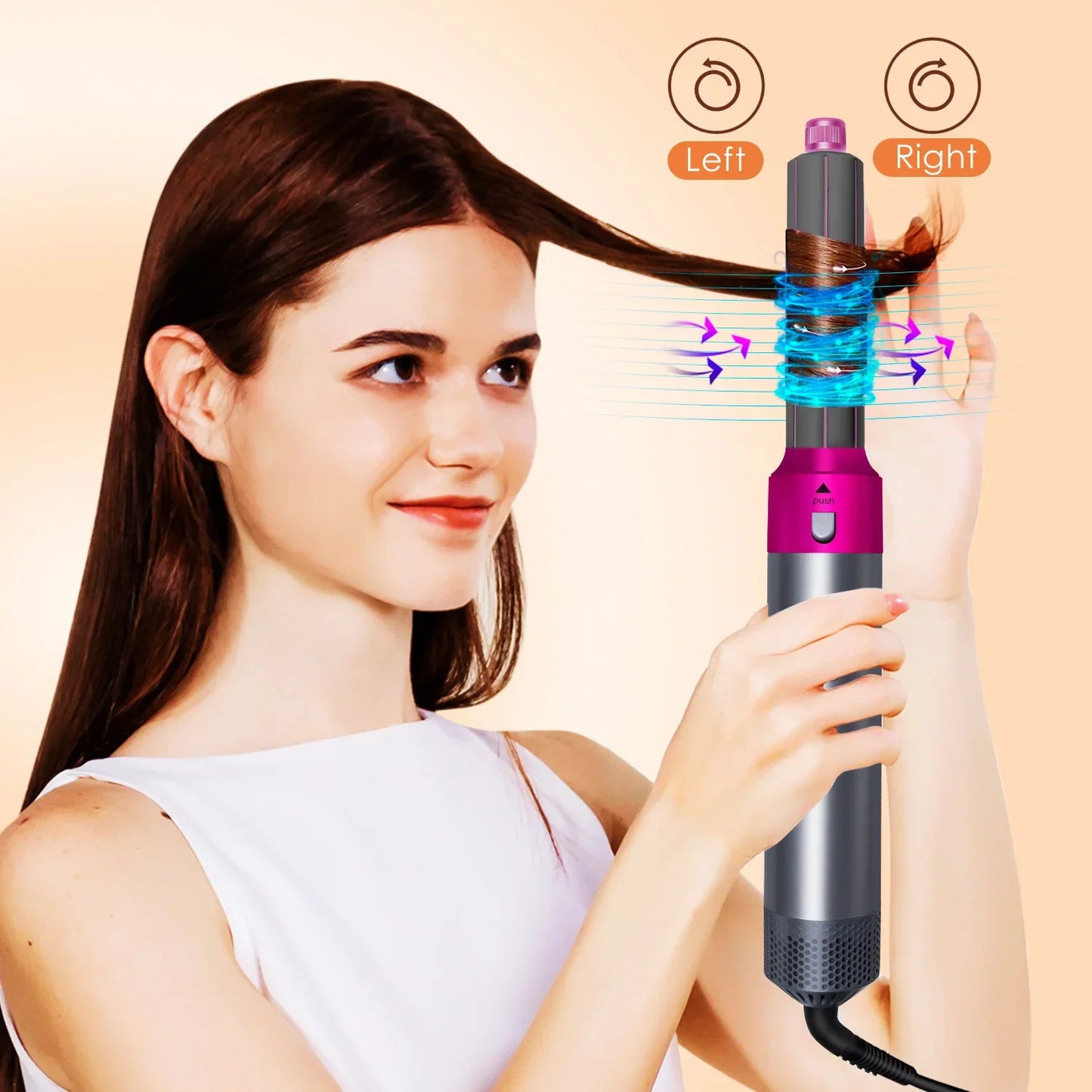 Xiaomi 5 in 1 Hair Dryer Hot Air Brush Comb Set Professional Curling Iron Hair Straightener Styling Tool For Airwrap Hair Dryer