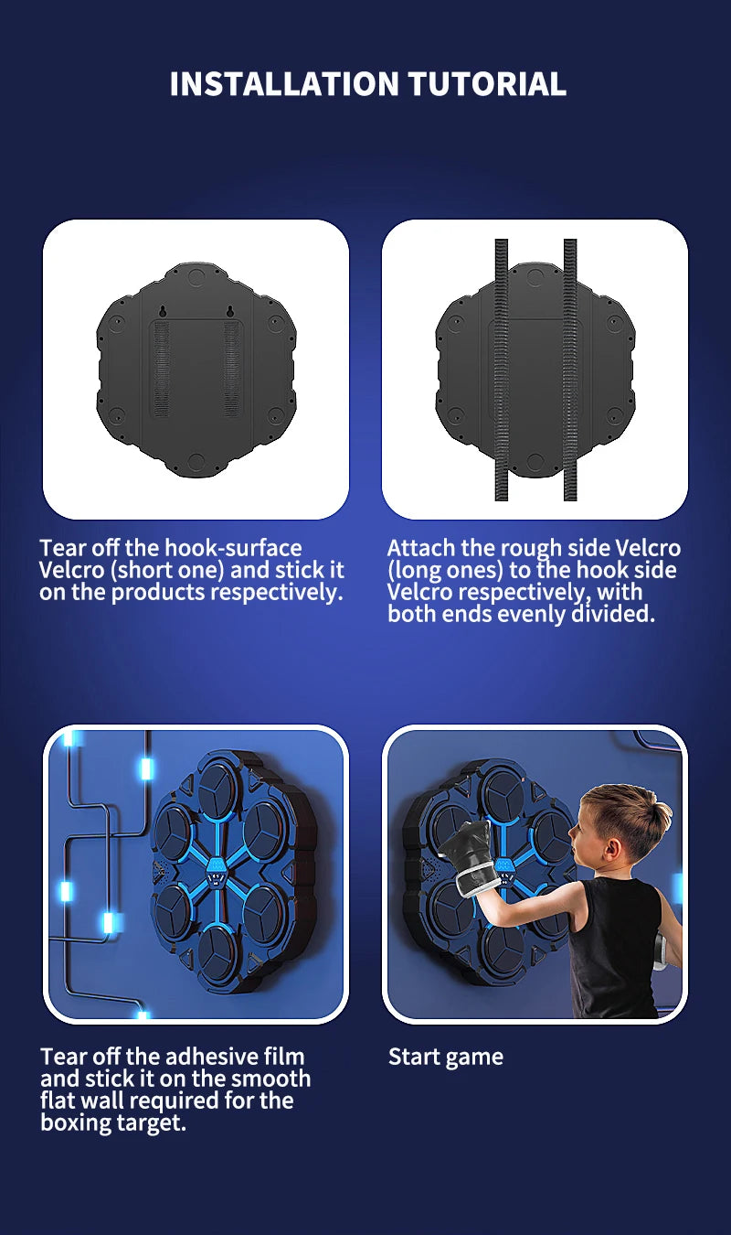 Smart Bluetooth Music Boxing Machine Fighting Fitness Home Boxing Wall Target Boxing Trainer Boxing Accessories Decompression
