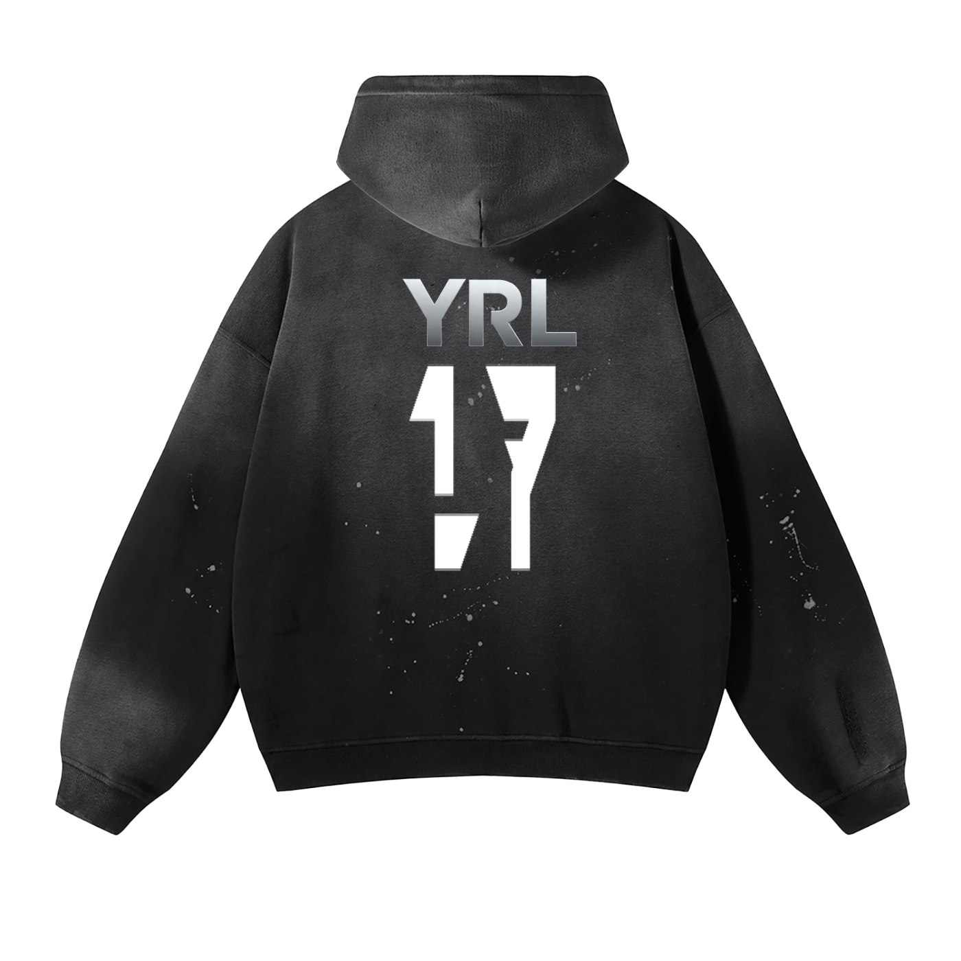 Vintage Washed Frayed Fleece Hoodie