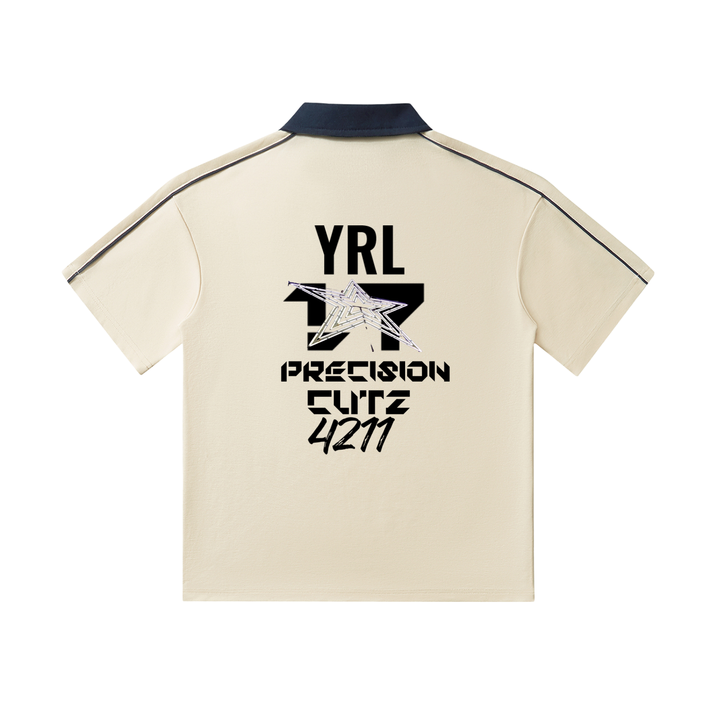 Contrast Collar Short-Sleeve Polo Shirt