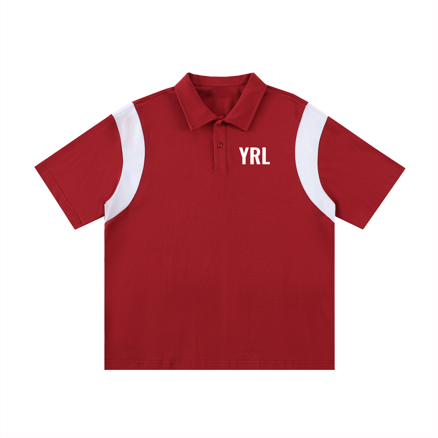 Contrast Panel Cotton Polo Shirt