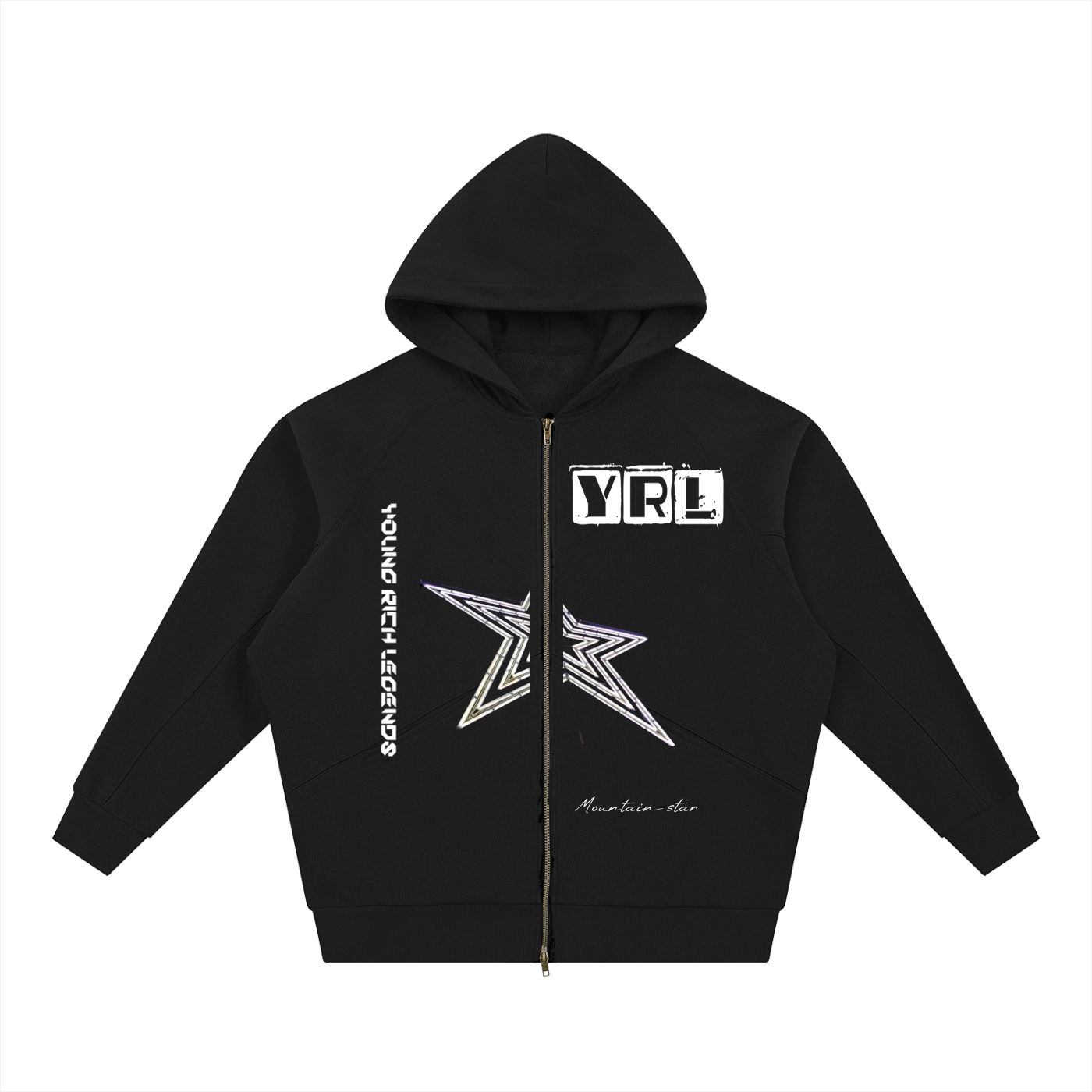 Dolman Sleeve Zip-Through Fleece  Hoodie