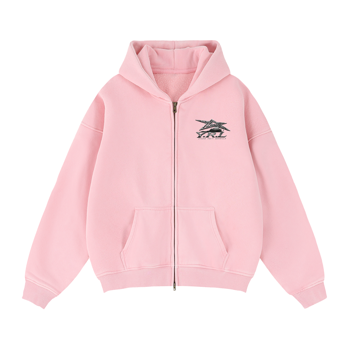Zip-Through Boxy Fleece Hoodie