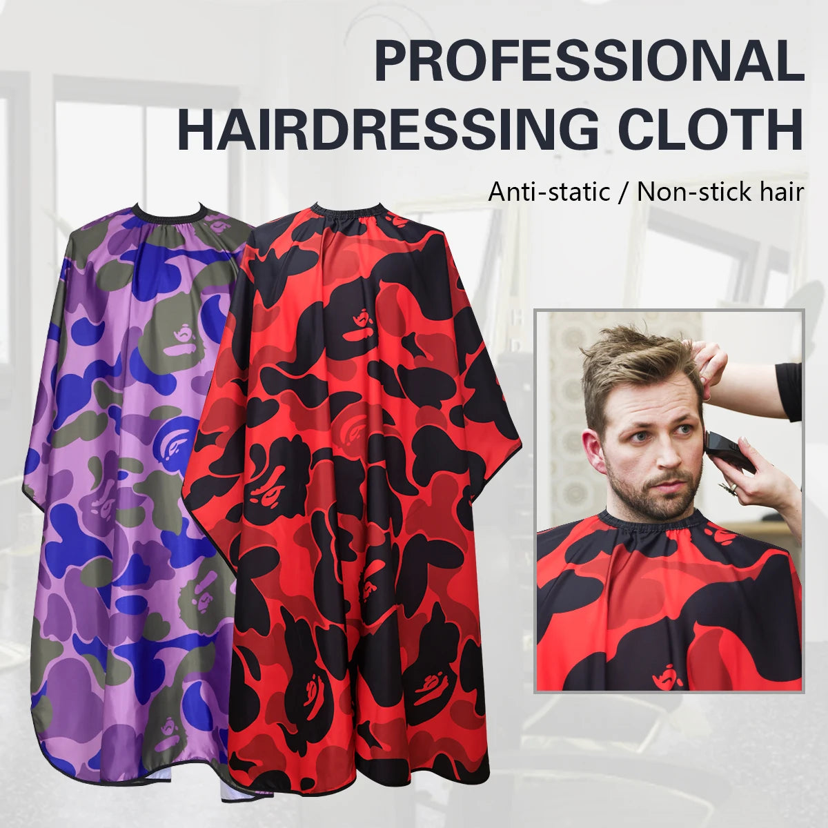 New Barber Hairdresser Camouflage Aprons Anti static Haircut Capes Professional Barbershop Waterproof Aprons Shawls Salon Tool