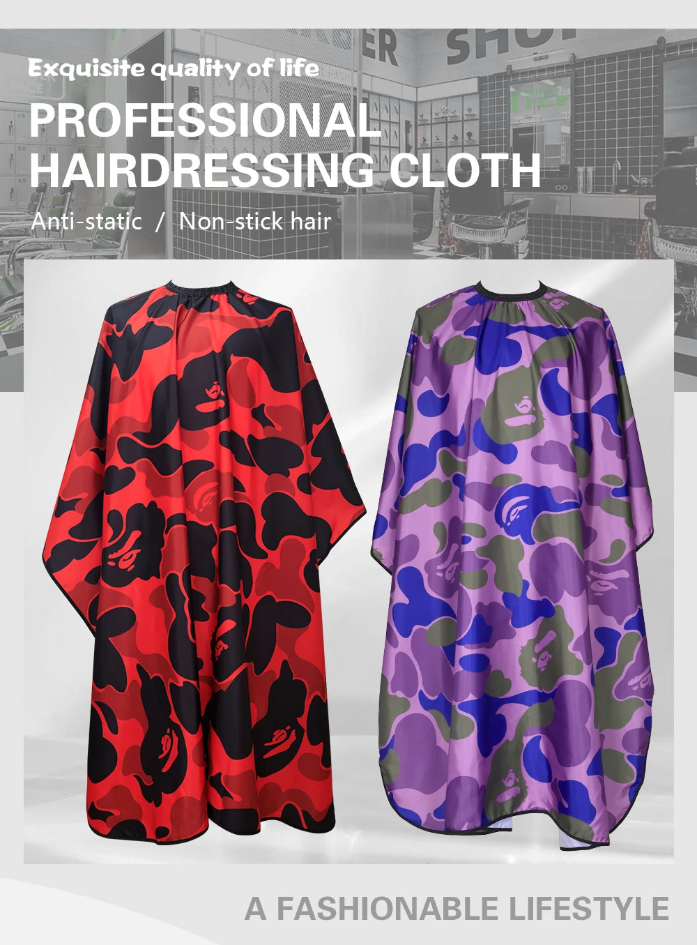 New Barber Hairdresser Camouflage Aprons Anti static Haircut Capes Professional Barbershop Waterproof Aprons Shawls Salon Tool