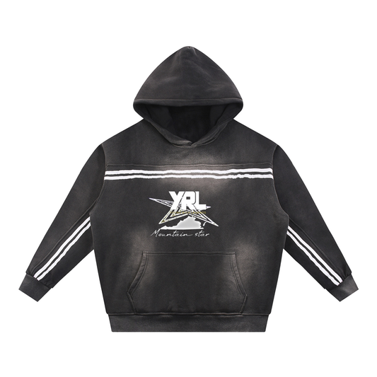 Sun Fade Contrast Tape Fleece Hoodie